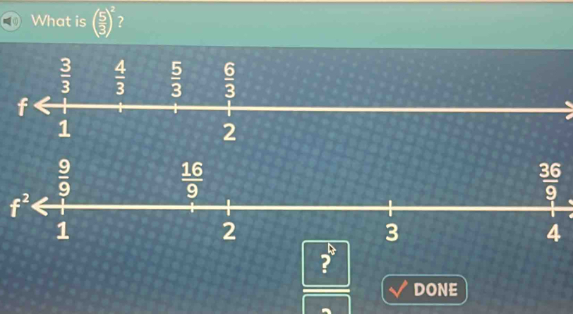 What is ( 5/3 )^2 ?
f^2
?
DONE