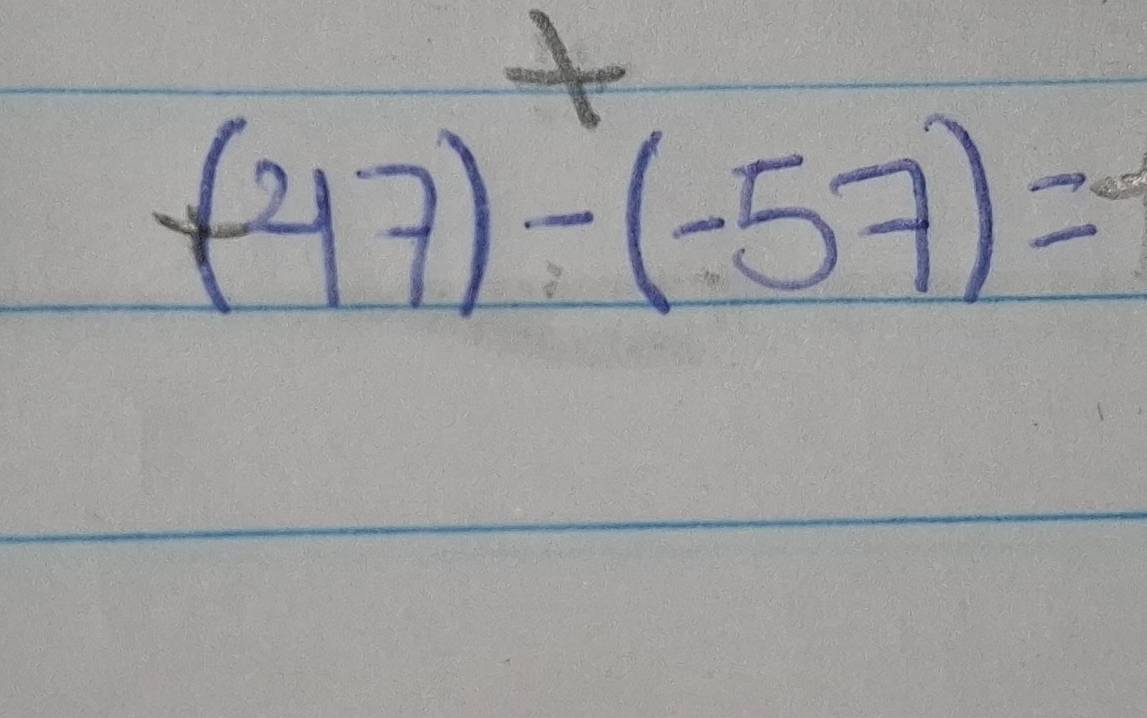 Resuelto:(-47)/ (-57)=
