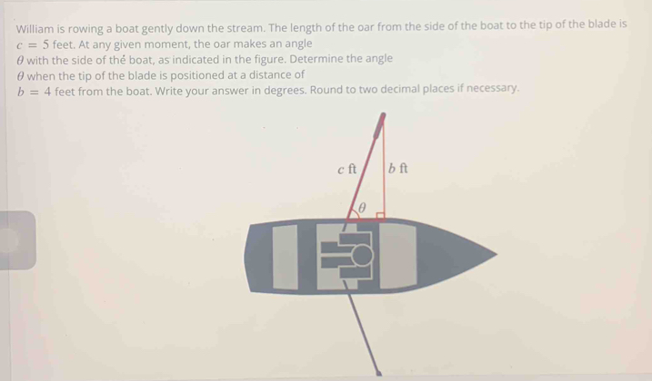 Solved: William is rowing a boat gently down the stream. The length of ...