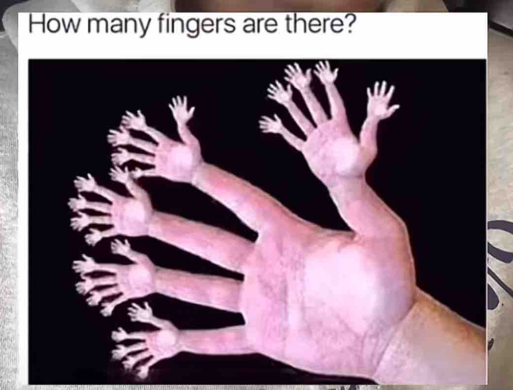 How many fingers are there?