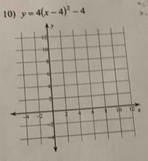 y=4(x-4)^2-4