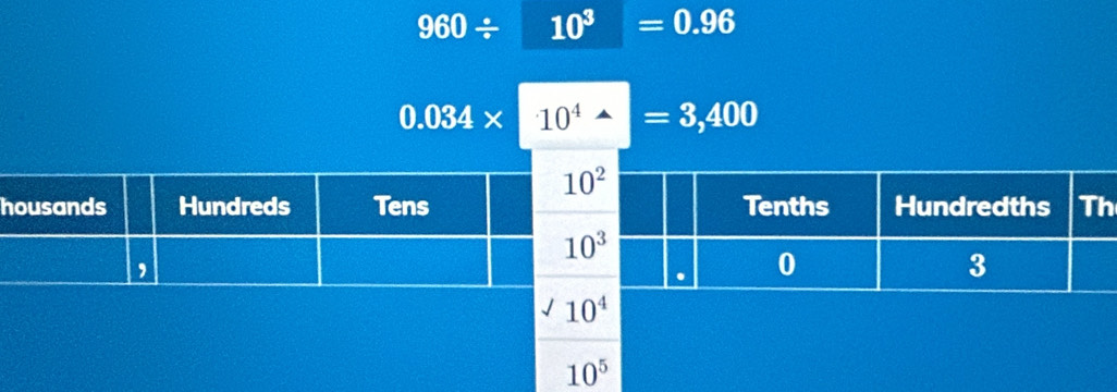 960/ 10^3=0.96
0.034* 10^4 △ =3,400
h
10^4
10^5