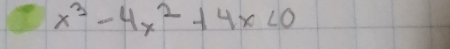 x^3-4x^2+4x<0</tex>