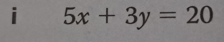 5x+3y=20