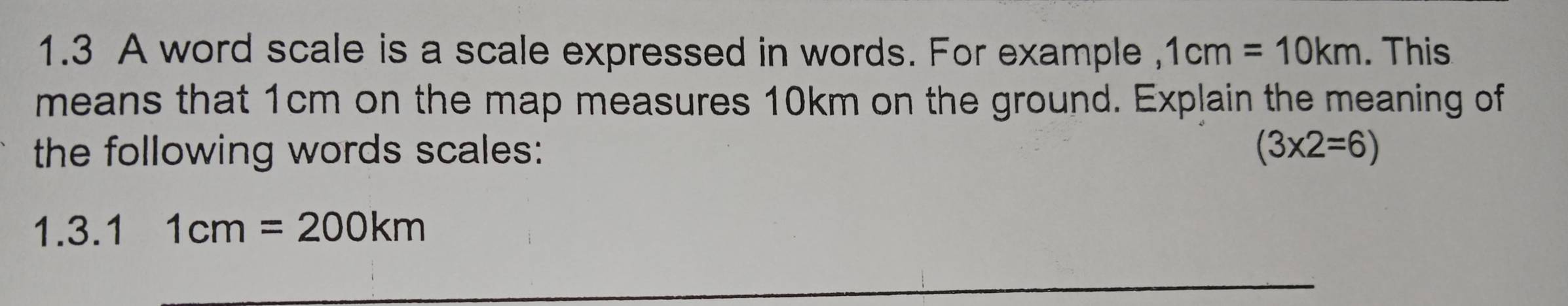 Solved: 1.3 A word scale is a scale expressed in words. For example ...