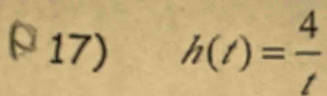 ρ17) h(t)= 4/t 