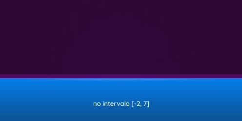 no intervalo [-2,7]