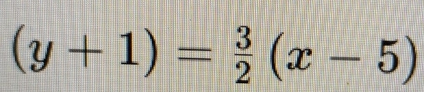 (y+1)= 3/2 (x-5)