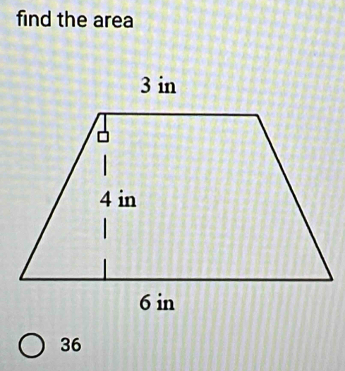 find the area
36