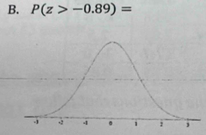 P(z>-0.89)=