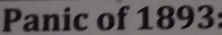 Panic of 1893: