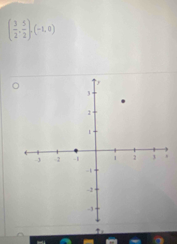 ( 3/2 , 5/2 ),(-1,0)