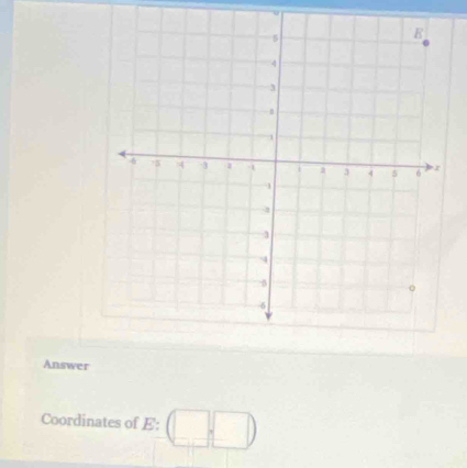 Answer 
Coordinates of E :