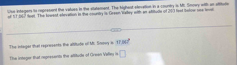 Solved: Use integers to represent the values in the statement. The ...