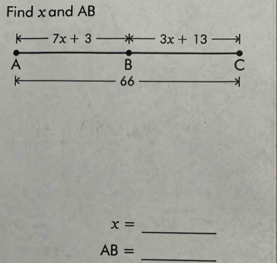 Find x and AB
_
x=
_
AB=