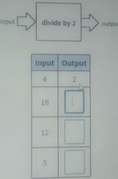 input divide by 2 outpu