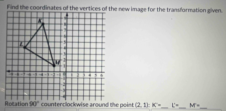 (2,1):K'= _ L'= _ M'= _