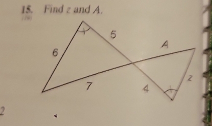 Find z and A. 
2