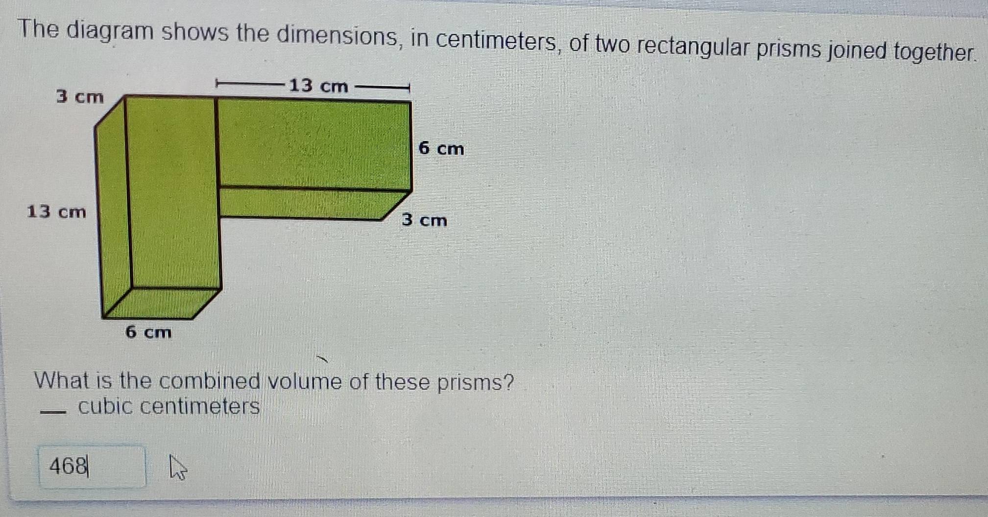 Solved: The diagram shows the dimensions, in centimeters, of two ...