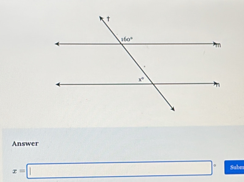 Answer
x=□° Subm