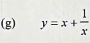 y=x+ 1/x 