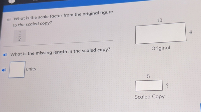 Solved: What is the scale factor from the original figure to the scaled ...