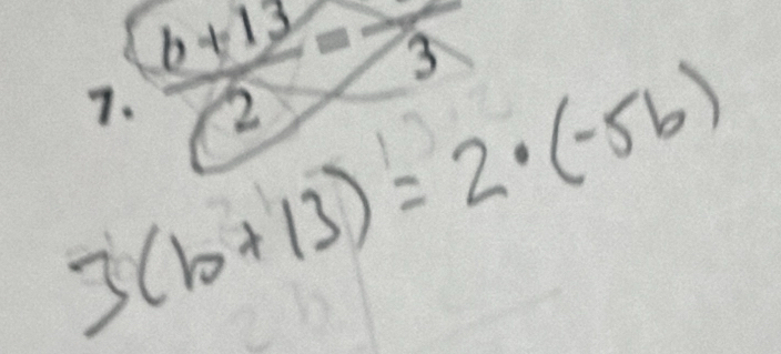  (b+13)/2 =frac 3