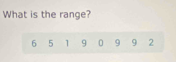 What is the range?
6 5 1 9 0 9 9 2