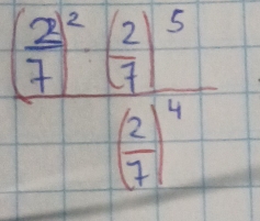 frac ( 2^(12)/7 )^2( 2/7 )^5( 2/7 )^4