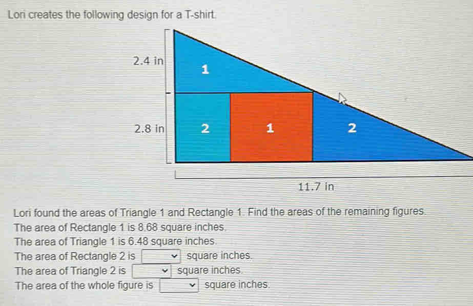 Solved: Lori creates the following design for a T-shirt. Lori found the ...