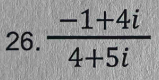  (-1+4i)/4+5i 