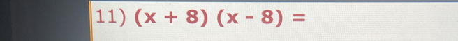 (x+8)(x-8)=