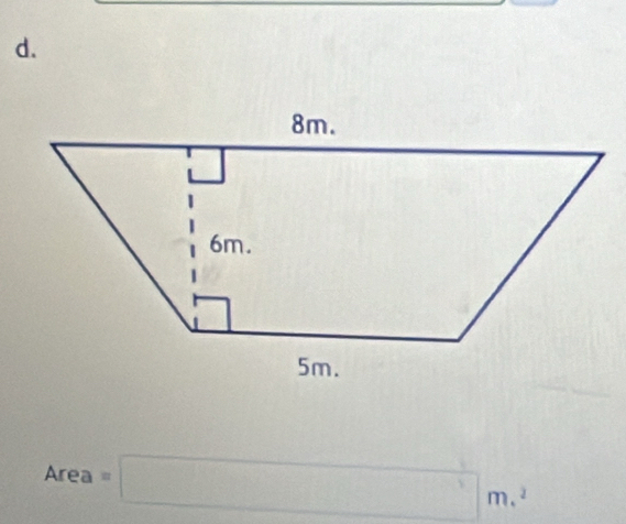 Area=□ m.^2