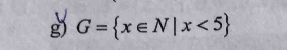 G= x∈ N|x<5