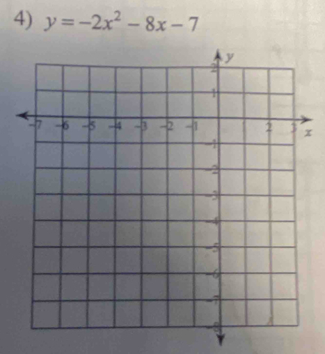 y=-2x^2-8x-7
x