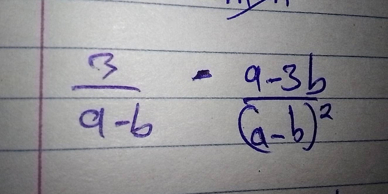  3/a-b · frac a-3b(a-b)^2