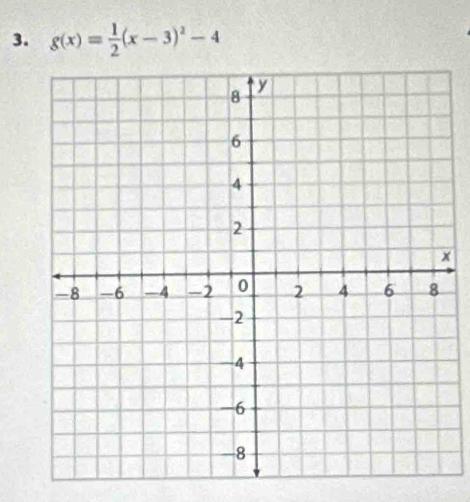 g(x)= 1/2 (x-3)^2-4
x