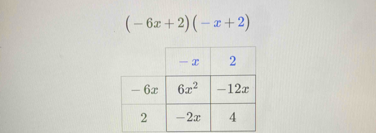 (-6x+2)(-x+2)