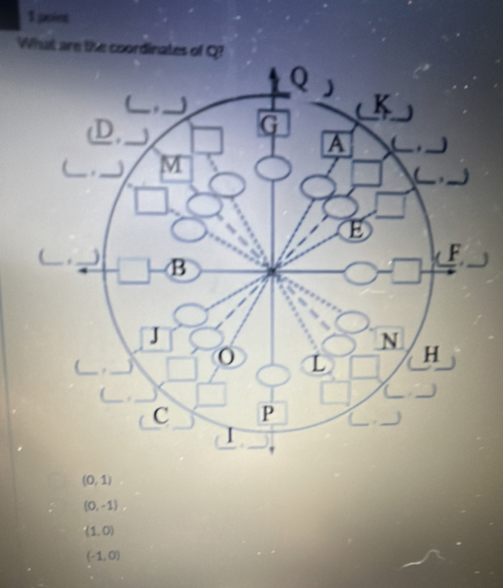 poies
What are the c
(0,1)
(0,-1)
(1,0)
(-1,0)