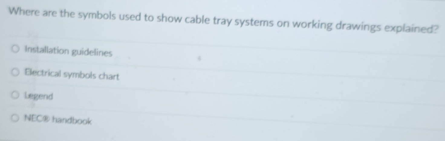 Solved: Where are the symbols used to show cable tray systems on ...