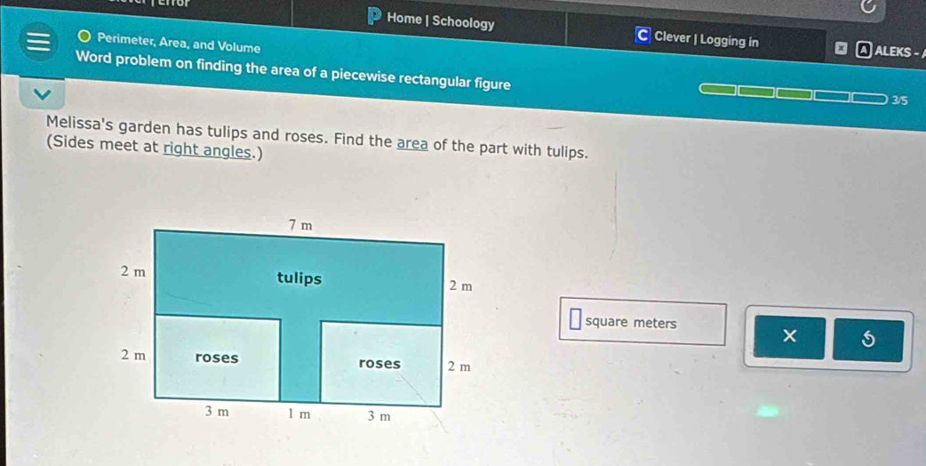 Solved: Home | Schoology Clever | Logging in ALEKS - Perimeter, Area ...