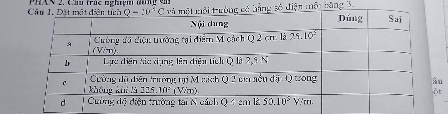 PHAN 2. Câu trác nghiệm dung sải
n môi bằng 3.