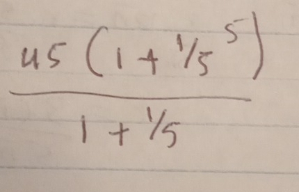  (45(1+1/5^5))/1+1/5 