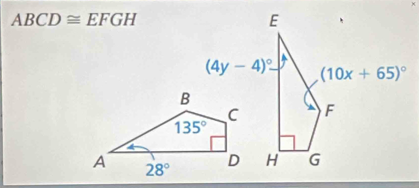 ×
ABCD≌ EFGH