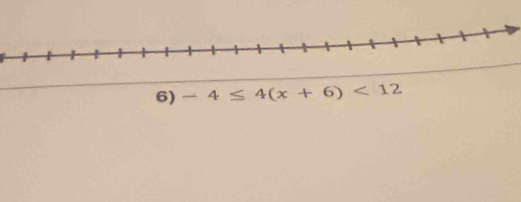 -4≤ 4(x+6)<12</tex>