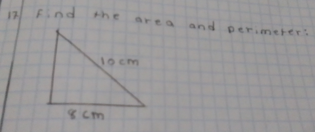 find the area and perimerer: