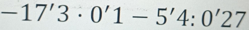 -17'3· 0'1-5'4:0'27