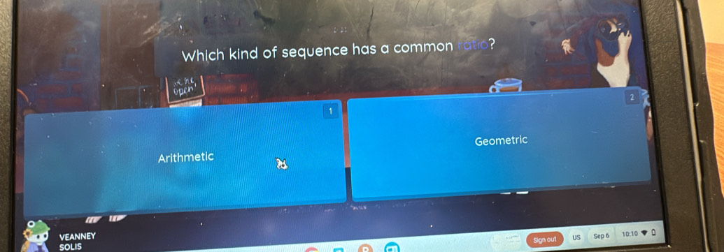 Solved: Which kind of sequence has a common ratio? n open 2 1 ...