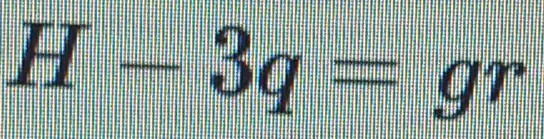 H-3q=gr