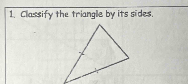 Classify the triangle by its sides.